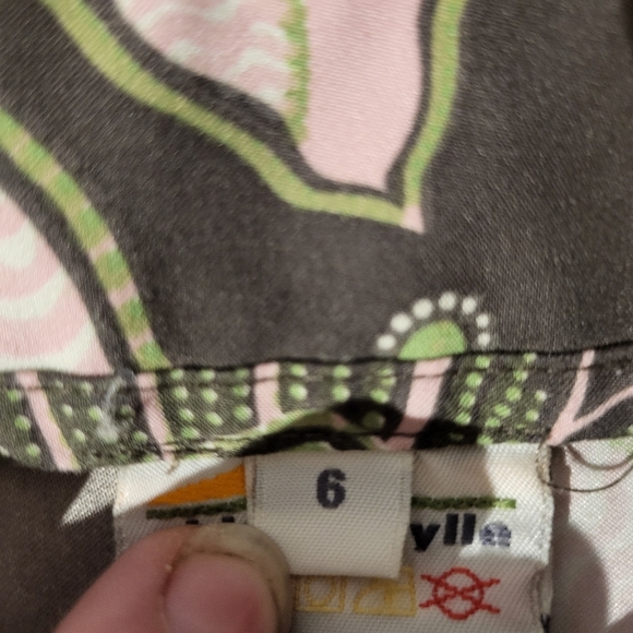 Chlorophyll Floral Green and Brown Skirt - Picture 3 of 4